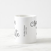 Persoonlijke Klassieke Witte Save The Date Mok (Center)