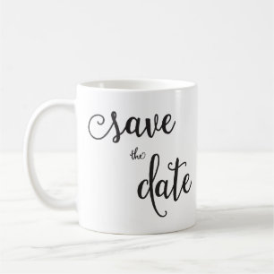 Persoonlijke Klassieke Witte Save The Date Mok