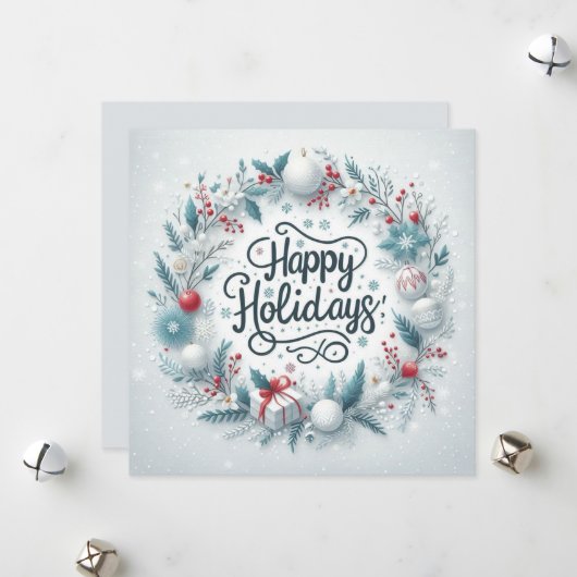 Persoonlijke Klassieker  Feestdagenkaart (Voorkant / Achterkant in situ)