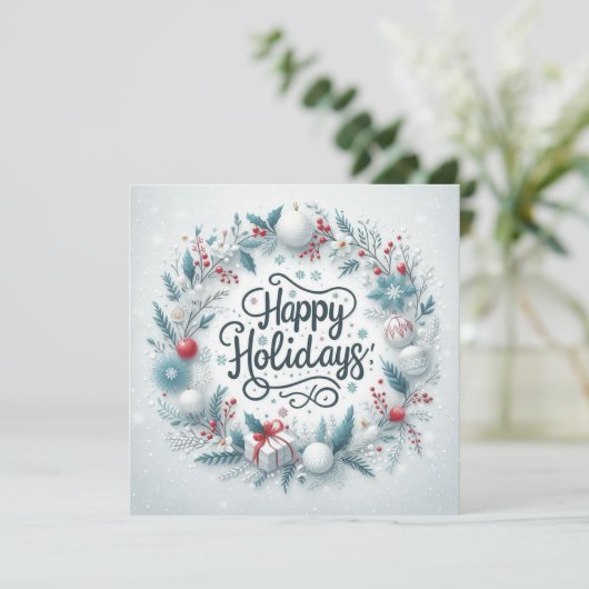 Persoonlijke Klassieker  Feestdagenkaart (Staand voorkant)