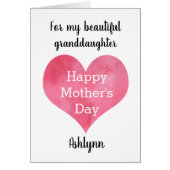 Persoonlijke kleindochter-Moederdag (Voorkant)