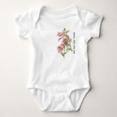 Persoonlijke Kleine Bestuivers | Kleine Bij Bloem Romper (Voorkant)