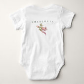 Persoonlijke Kleine Bestuivers | Kleine Bij Bloem Romper (Achterkant)
