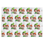 Persoonlijke Kleine Elfen Kerstmis Groot Cadeauzakje (Achterkant)