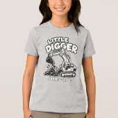 Persoonlijke Kleine Graafmachine Graafmachine Tri-Blend Shirt (Voorkant)
