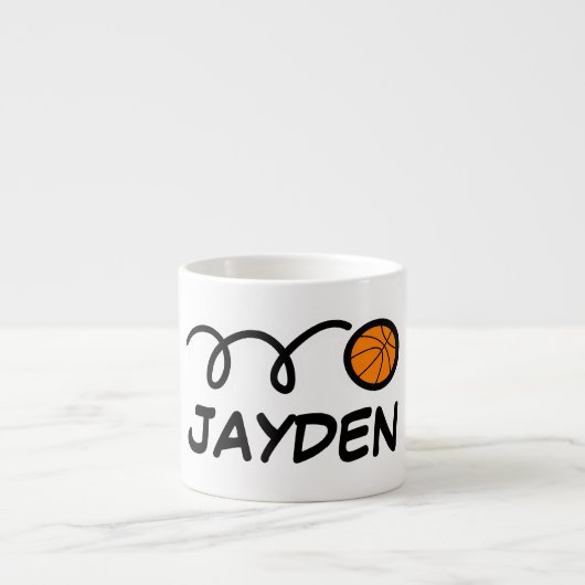 Persoonlijke kleine kind mok met schattige basketb (Voorkant)