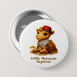Persoonlijke Kleine Marokkaanse Ontdekkingsreizige Ronde Button 7,6 Cm