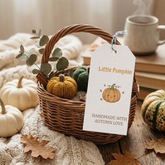 Persoonlijke Kleine Pompoen Babydeken Cadeaulabel