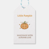 Persoonlijke Kleine Pompoen Babydeken Cadeaulabel (Voorkant)