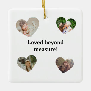Persoonlijke kleinkinderen foto collage keramisch ornament