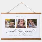 Persoonlijke kleinkinderen maken het leven groots, hangend wandkleed (Voorkant)