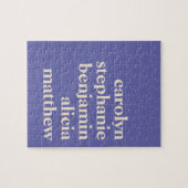 Persoonlijke kleinkinderen Namen in Paars Legpuzzel (Horizontaal)