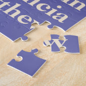 Persoonlijke kleinkinderen Namen in Paars Legpuzzel (Zijkant)