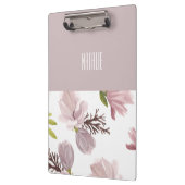 Persoonlijke kleur en patroon schattig roze bloemr klembord (Links)