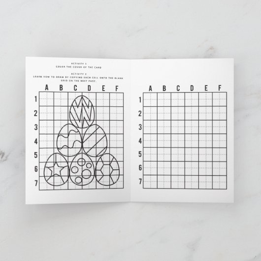 Persoonlijke kleur- en tekenactiviteit voor Pasen Feestdagen Kaart (Binnen)