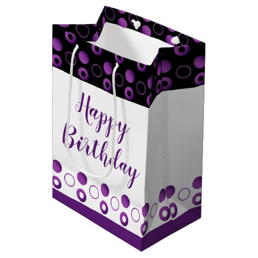 Persoonlijke kleur- en tekstkeuze medium cadeauzakje (Voorkant Gekanteld)