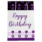 Persoonlijke kleur- en tekstkeuze medium cadeauzakje (Achterkant)