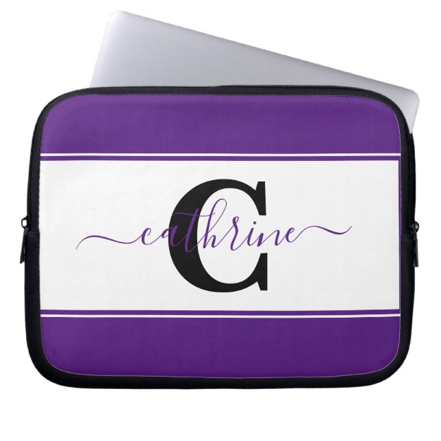 Persoonlijke kleurblok laptop sleeve (Voorkant)