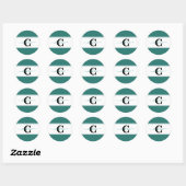 Persoonlijke kleurblokken ronde sticker (Vel)