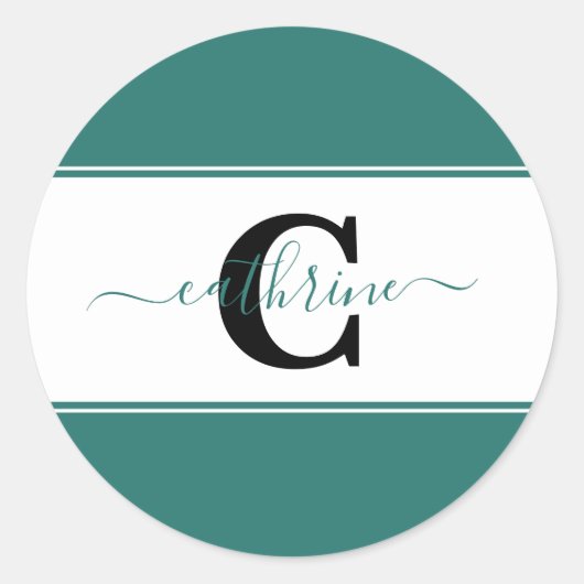 Persoonlijke kleurblokken ronde sticker (Voorkant)