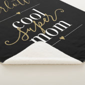 Persoonlijke kleuren Super Mam Black en Gold Sherpa Deken (3/4)
