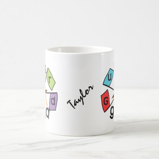 Persoonlijke kleurenbewaking Afstuderen Mok Afstud (Center)