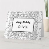 Persoonlijke kleurkaart met kleurplaat (33) kaart (Voorkant)