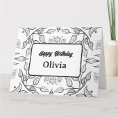 Persoonlijke kleurkaart met kleurplaat (38) kaart (Voorkant)