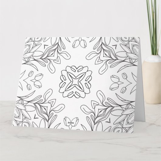 Persoonlijke kleurkaart met kleurplaat (44) kaart (Achterkant)