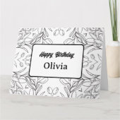 Persoonlijke kleurkaart met kleurplaat (44) kaart (Voorkant)