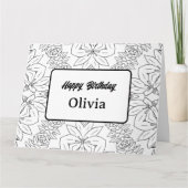 Persoonlijke kleurkaart met kleurplaat (47) kaart (Voorkant)