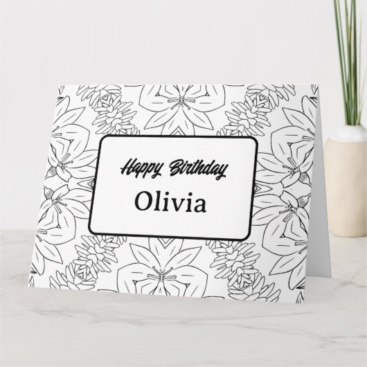 Persoonlijke kleurkaart met kleurplaat (47) kaart (Voorkant)