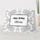 Persoonlijke kleurkaart met kleurplaat (49) kaart (Voorkant)