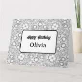 Persoonlijke kleurkaart met kleurplaat (61) kaart (Voorkant)