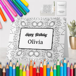 Persoonlijke kleurkaart met kleurplaten (33) kaart