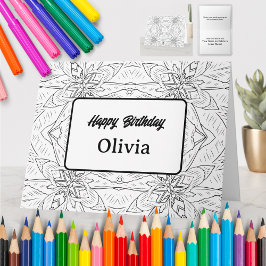 Persoonlijke kleurkaart met kleurplaten (52) kaart