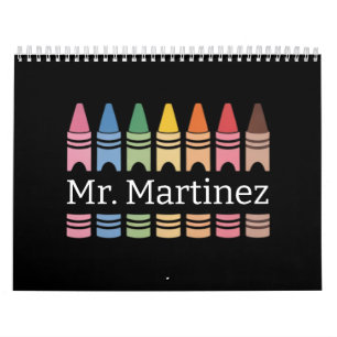 Persoonlijke kleurpotlood docentennaam Cute Back S Kalender