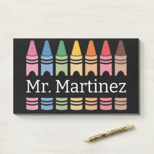 Persoonlijke kleurpotlood docentennaam Schattige t Post-it® Notes