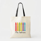 Persoonlijke kleurpotlood lerarentas Scholen Gesch Tote Bag (Voorkant)