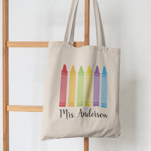 Persoonlijke kleurpotlood lerarentas Scholen Gesch Tote Bag