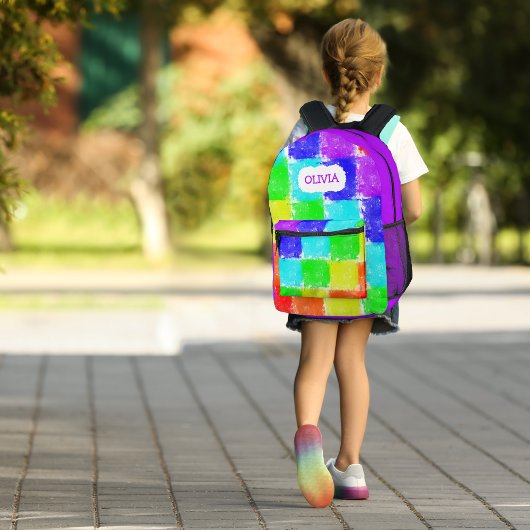 Persoonlijke kleurpotloodblokken voor kinderen bedrukte rugzak