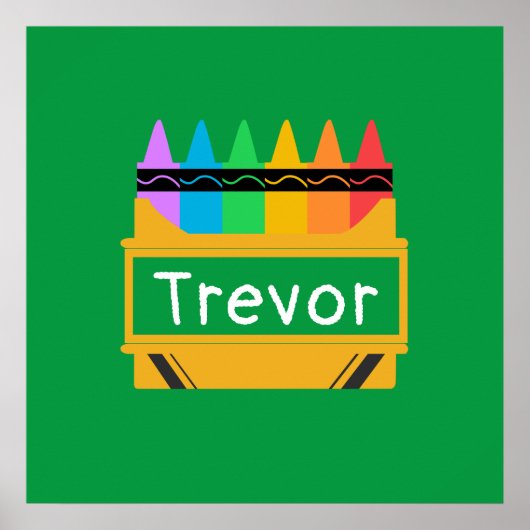 Persoonlijke kleurpotlooddoos voor kinderen poster (Voorkant)