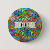 Persoonlijke kleurrijke Abstracte Confetti kunst Ronde Button 5,7 Cm (Voorkant)