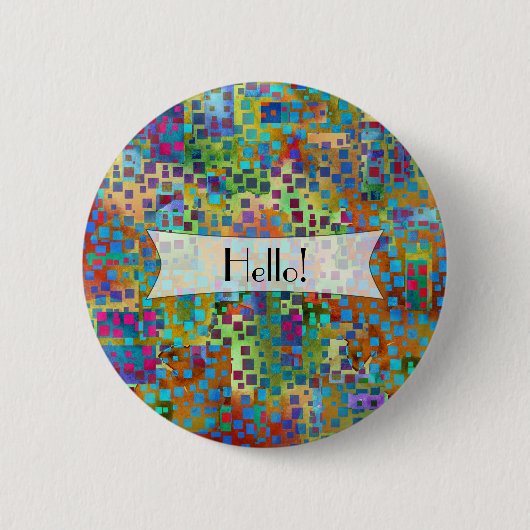 Persoonlijke kleurrijke Abstracte Confetti kunst Ronde Button 5,7 Cm (Voorkant)