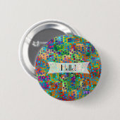 Persoonlijke kleurrijke Abstracte Confetti kunst Ronde Button 5,7 Cm (Voorkant /achterkant)