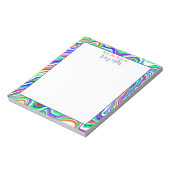 Persoonlijke kleurrijke Abstracte grens Notitieblok (Linkerzijde)