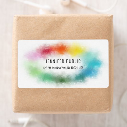 Persoonlijke kleurrijke Abstracte moderne Sjabloon Etiket (Insitu)