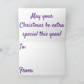 Persoonlijke kleurrijke afbeeldingen van tekst feestdagen kaart (Binnen)