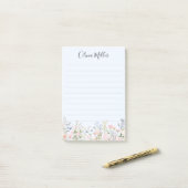Persoonlijke Kleurrijke Bloementuin Bloemmotief Vo Post-it® Notes (Op bureau)