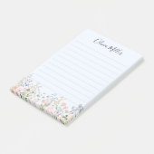 Persoonlijke Kleurrijke Bloementuin Bloemmotief Vo Post-it® Notes (Schuin)